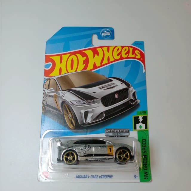 Hot Wheels Jaguar I-Pace eTrophy, Zamac, on the card