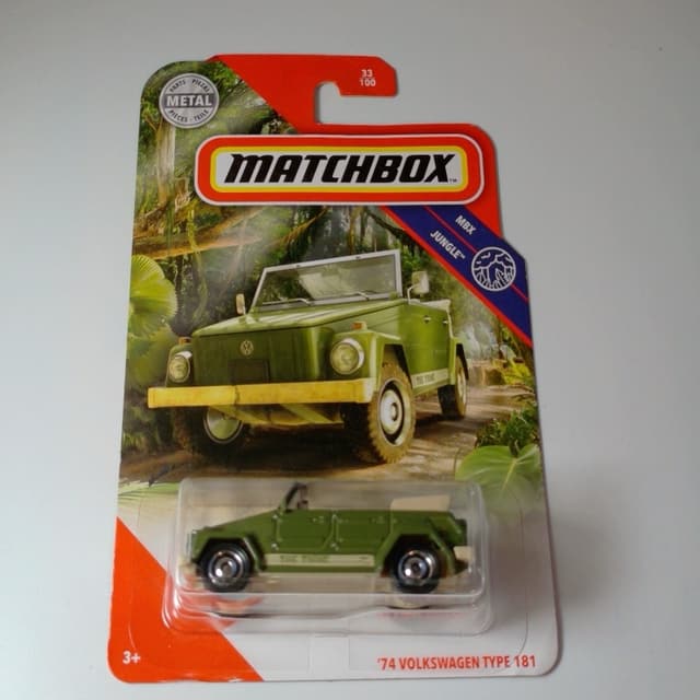 Matchbox '74 Volkswagen Type 181 on the card